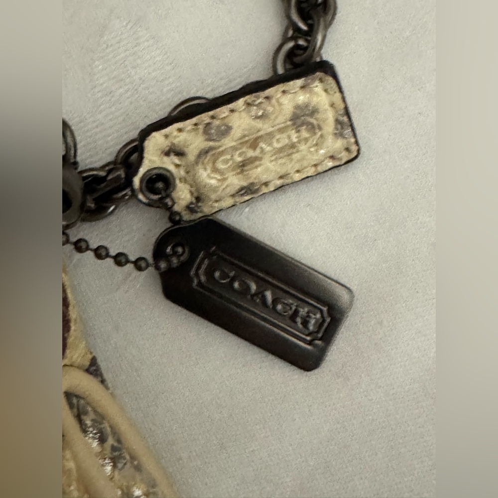 Coach Kristin Python Embossed Crossbody Bag with a detachable chain strap. - Picture 3 of 6